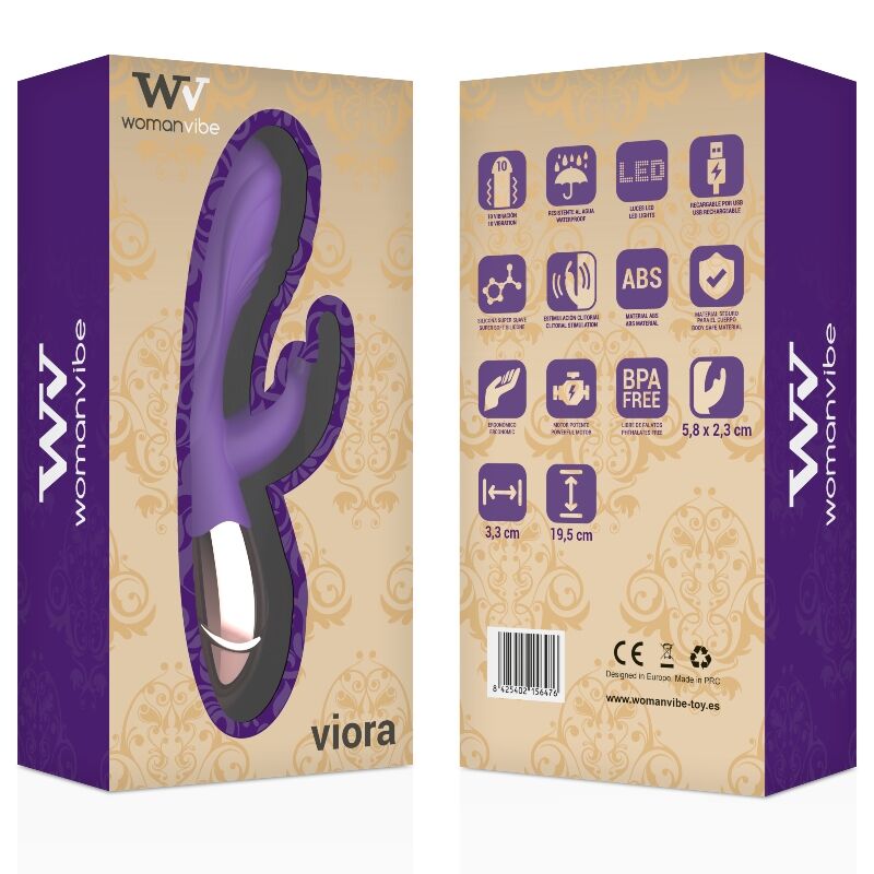 WOMANVIBE - VIBRATEUR RECHARGEABLE EN SILICONE VIORA FEMME WOMANVIBE