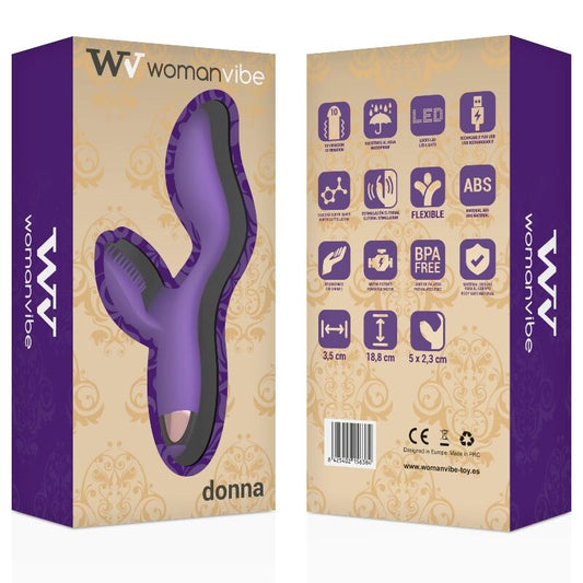 WOMANVIBE - VIBRATEUR EN SILICONE RECHARGEABLE DONNA WOMANVIBE