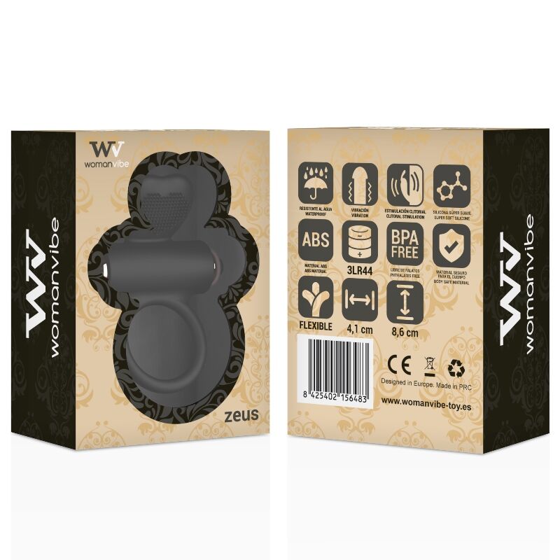 WOMANVIBE - ANNEAU VIBRATEUR EN SILICONE VIBE ZEUS WOMANVIBE