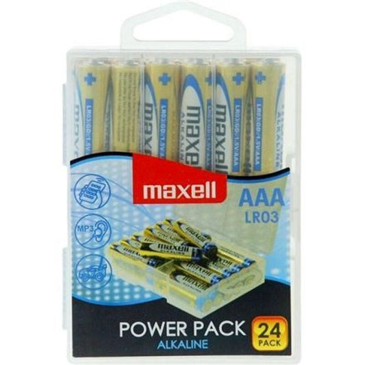 MAXELL - PILES ALCALINES AAA LR03 PACK * 24 PILES MAXELL