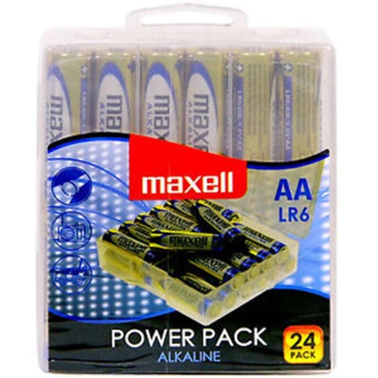 MAXELL - PILES ALCALINES AA LR6 PACK * 24 PILES MAXELL