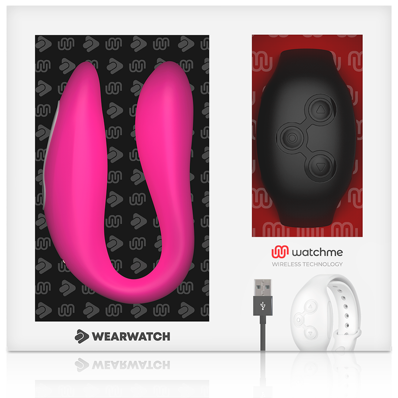 WEARWATCH - VIBRATEUR DOUBLE TECHNOLOGIE WATCHME FUCHSIA/AZABACHE WEARWATCH