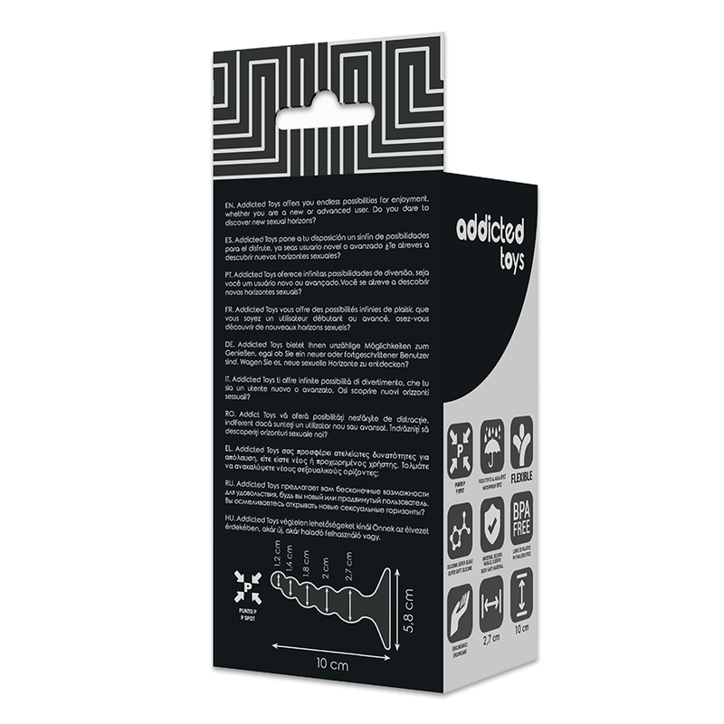ADDICTED TOYS - PLUG SEXUEL ANAL 10 CM NOIR ADDICTED TOYS