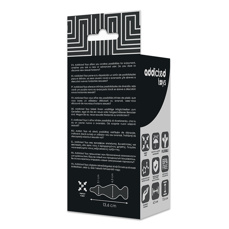 ADDICTED TOYS - PLUG SEXUEL ANAL 13.6 CM NOIR ADDICTED TOYS
