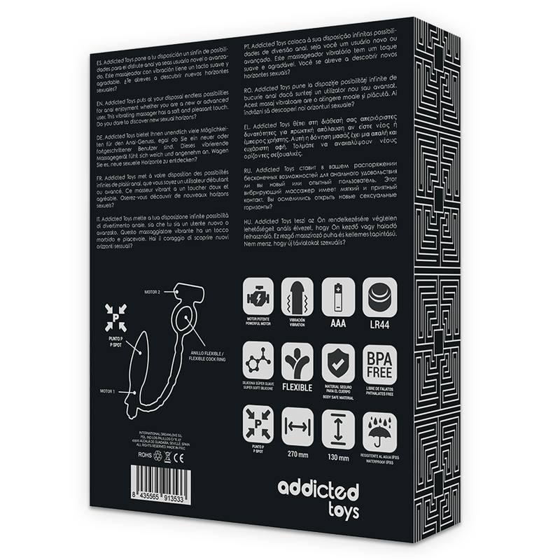 ADDICTED TOYS - PLUG ANAL AVEC ANNEAU VIBRANT ADDICTED TOYS