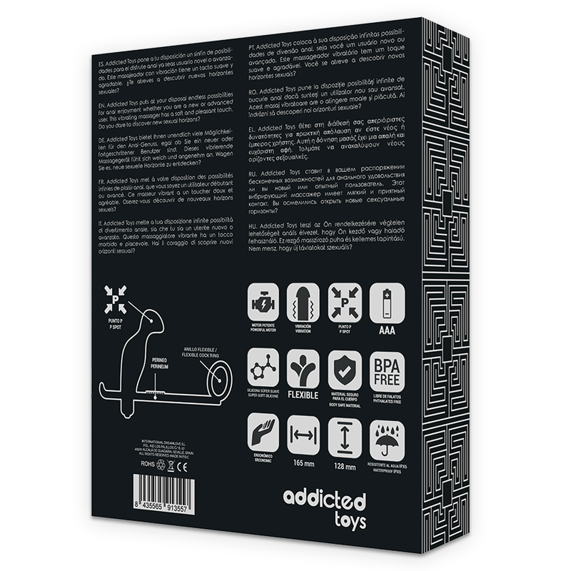 ADDICTED TOYS - PLUG ANAL AVEC ANNEAU EN SILICONE NOIR 12 CM ADDICTED TOYS