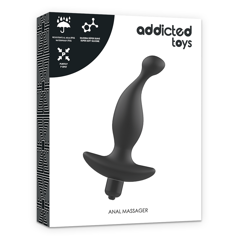 ADDICTED TOYS - MASSEUR ANAL AVEC VIBRATION NOIRE MODÈLE 1 ADDICTED TOYS