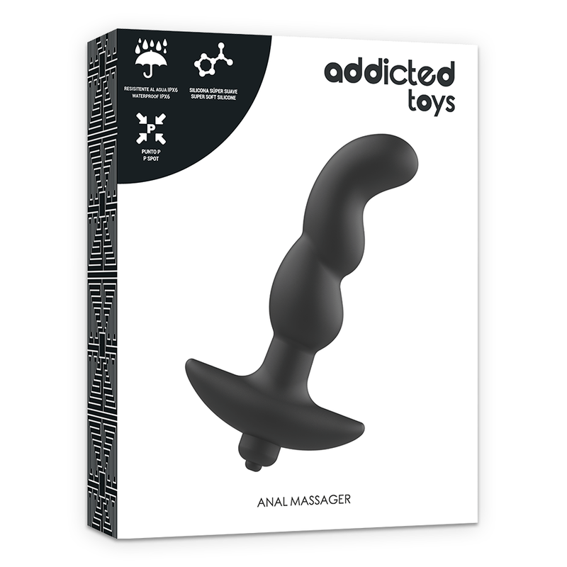 ADDICTED TOYS - MASSEUR ANAL AVEC VIBRATION NOIRE MODÈLE 2 ADDICTED TOYS