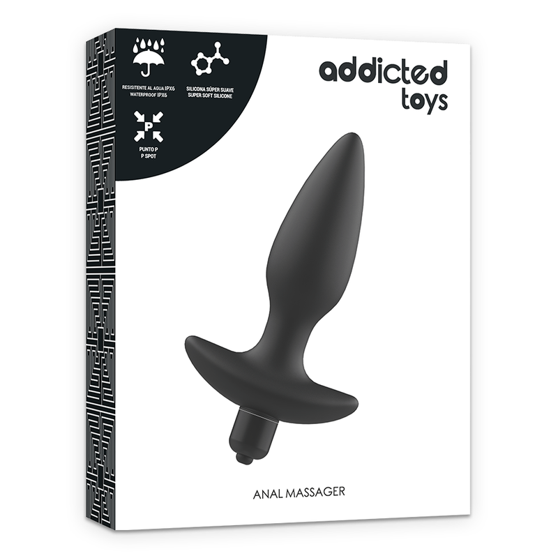 ADDICTED TOYS - MASSAGER PLUG ANAL AVEC VIBRATION NOIR ADDICTED TOYS